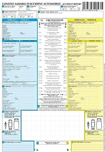 HABILL-AUTO Lot de 3 constats Amiable Accident Agréés - Toutes assurances France et Europe